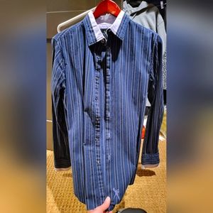Marx Ecko cut & sew button up shirt size S